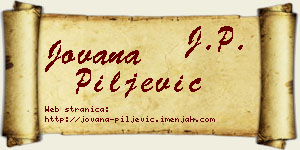 Jovana Piljević vizit kartica
